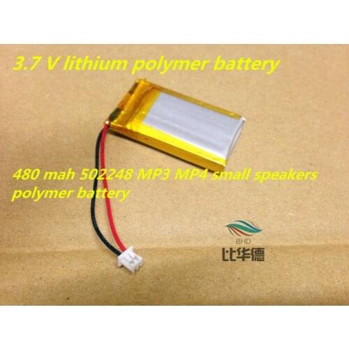 Tablet battery 1pcs 3.7 V lithium polymer battery 480 mah 502248 MP3 MP4 small speakers polymer battery