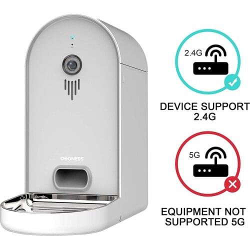 Automatic Dog Cat Smart Camera Feeder 6L Large Capacity App Control Smart Food Dispenser with WiFi, Voice Recording,Timer Set