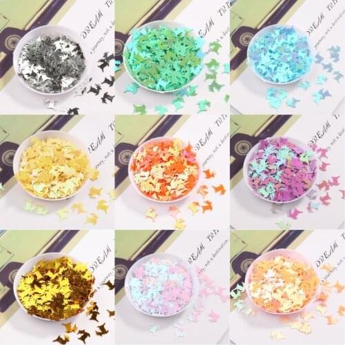 240pcs/Pack 10mm Christmas Deer Shape Sequins Paillettes DIY Crafts PVC Loose Sequin Scrapbook Ornaments Decoration Accessories