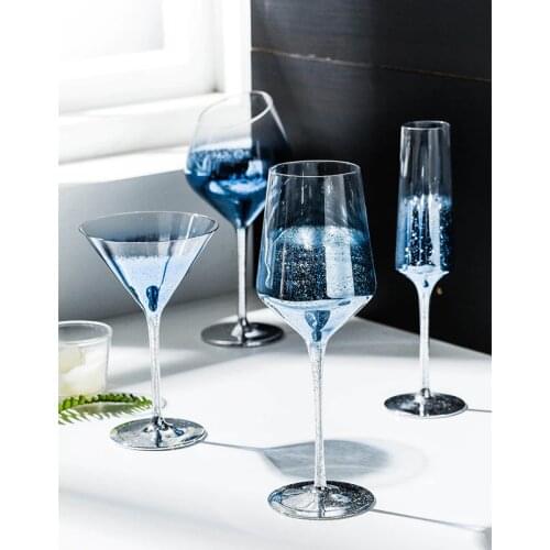 Creative Lead-Free Crystal Wine Glass Champagne Goblet Cocktail Cup Colorful Starry Sky Style Drinkware