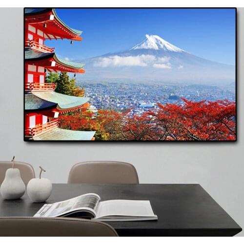 Large Size Landscape Mount Fuji Canvas Paintings Posters and Prints Wall Art Modern Pictures for Living Room Home Decor Cuadros