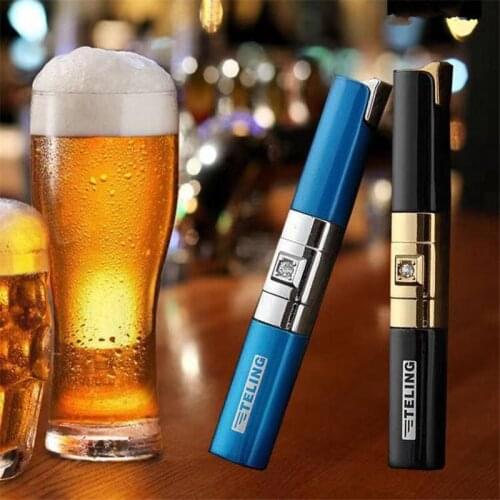 Butane Gas Open Flame Lighter Women Use Slender Elegant Torch Lighter Cigarette Accessories Small Gifts