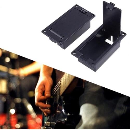 9V black active pickup battery box ABS portable battery compartment 9V guitar bass battery cover LJ-03 guitar battery box