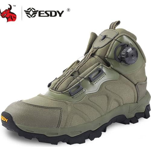 ESDY Motorcycle Boots Outdoor Sports Quick Reaction Sneaker Men Climbing Wearproof Breathable Tactical Desert Boots Shoes