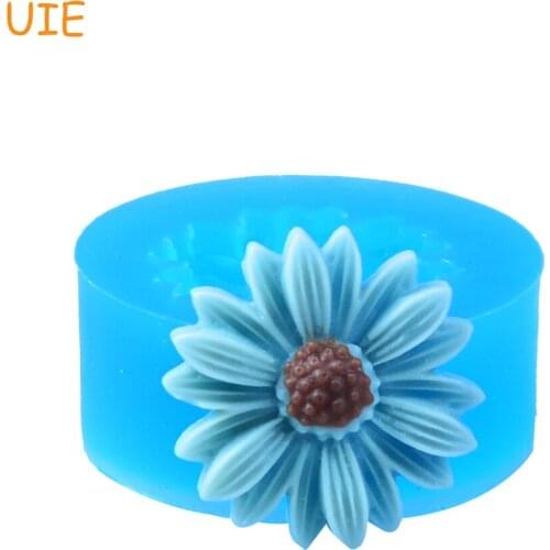 HYL126U Sunflower Flexible Silicone Push Mold Jewelry Bead Mold Mini Cupcake Topper Clay Push Mold Dollhouse