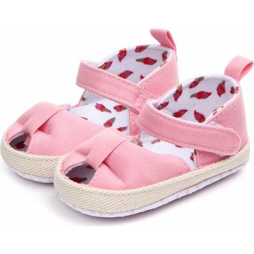 0-18M New Summer Baby Girl First Walkers Walking Shoes Soft Sole Shoes Anti-slip Shoes Princess