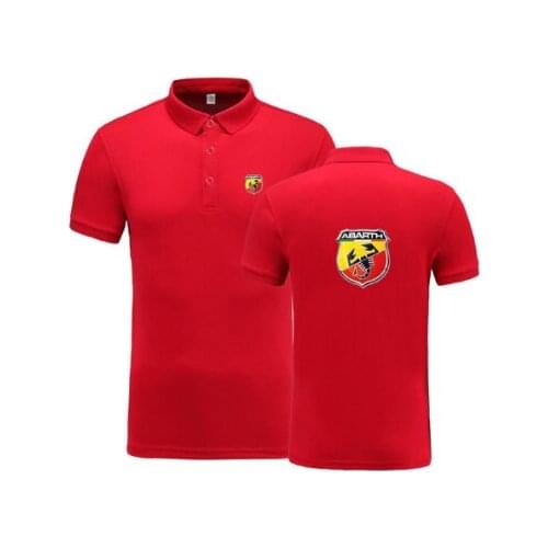 New Summer Short-sleeve Polo Homme High Quality Cotton Fashion Abarth logo Print Polo Shirt Casual Business Camisa Polo