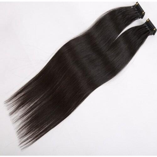 5pcs/lot 40-70cm 6D Natural Black Virgin Hair Extension Human Hair