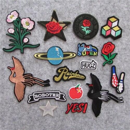 New Arrival fashion patches hot melt adhesive applique embroidery patches DIY clothing accessories patches 1pcs sell C5836-C5853