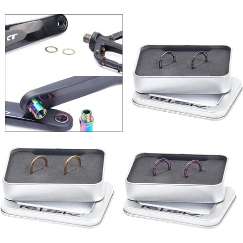 2 Pack Bike Pedal Washer Titanium Alloy Crank Gasket Maintain Spacer