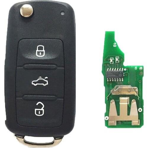 3 Button 434MHz Car Remote Key Fob Uncut Blade for VW Beetle Caddy Tiguan Touran