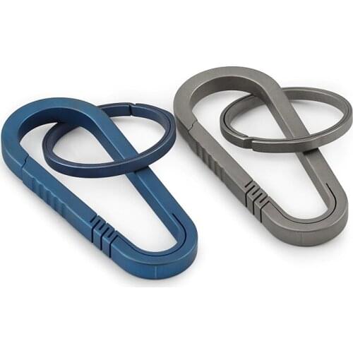 S/L Outdoor Tool Titanium Alloy Keychain Light Weight Buckle EDC Key Ring