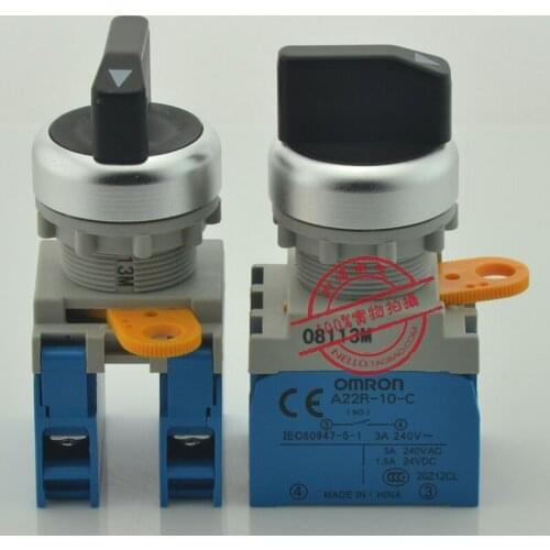 [SA]Original O 22mm metal ring selector switch A22RS-3M-20 3 -speed self-locking 2NO--10pcs/lot