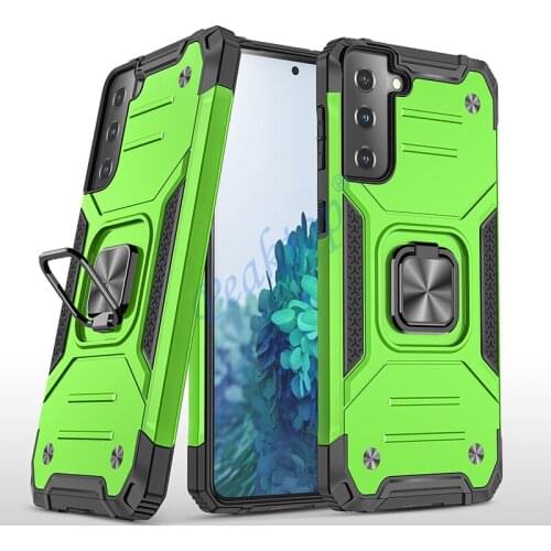 Shockproof Case for Samsung Galaxy S21 Plus S 21 Ultra Impact Bumper Armor Defender Magnetic Holder Ring Case Cover