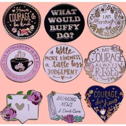 Inspirational Quote Series Enamel Pin A little more kindness a little less judgement Badge gift