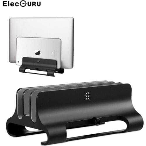 Vertical Laptop Stand for MacBook Air Pro Adjustable Base Width,Aluminium Notebook Mount Holder Stand for Surface Pro/Chromebook