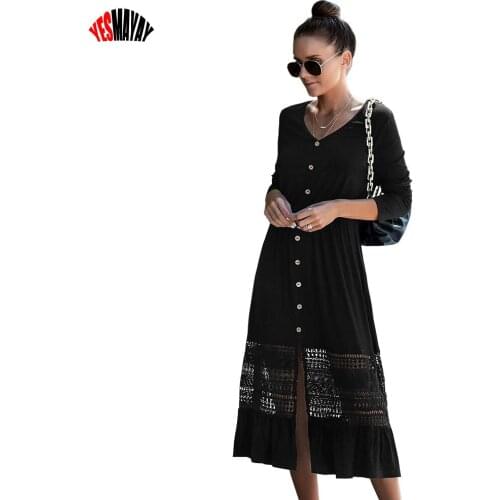 Yesmayay Long Sleeve Summer Dresses