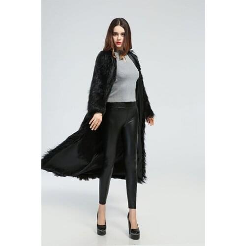 New ultra long Queen style beach wool coat coat imitation fur sexy artificial fur trench coat fur night faux fur coat