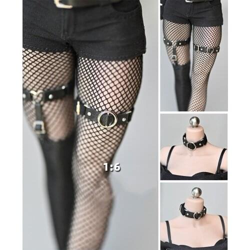 1/6 female soldier leg loop strap collar elastic adjustable model accessories for 12 inch action figure