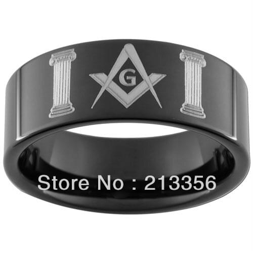 10PCS/LOT FREE SHIPPING!USA WHOLESALES CHEAP PRICE 8MM WOMEN&MENS HIS/HER BLACK PIPE MASONIC FREEMASON TEMPLE TUNGSTEN RINGS