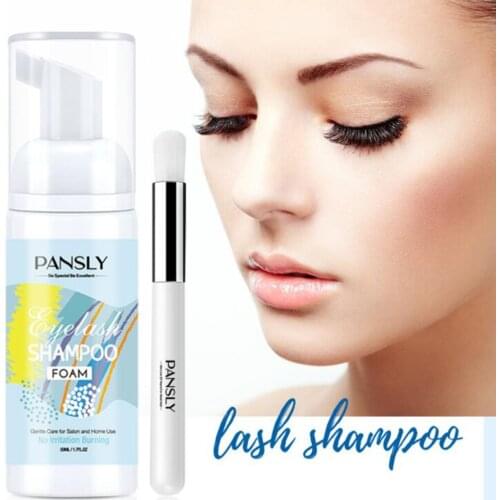 50ml Eyelash Extensions Brush Shampoo Kit Eyelash Extension Glue Eye Lash Cleaning Foam No Stimulation Makeup Clean Tool