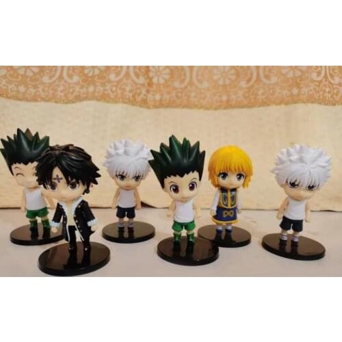 6pcs/lot Japanese classic anime figure HunterXHunter Q version action figure collectible model toys for boys