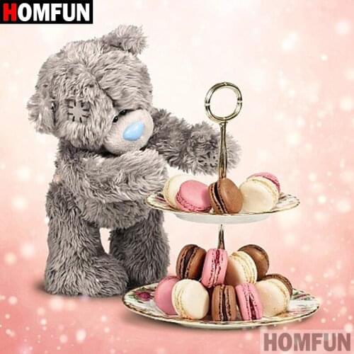 HOMFUN 5D DIY Diamond Painting Full Square/Round Drill "Cartoon bear" 3D Embroidery Cross Stitch gift Home Decor A00472