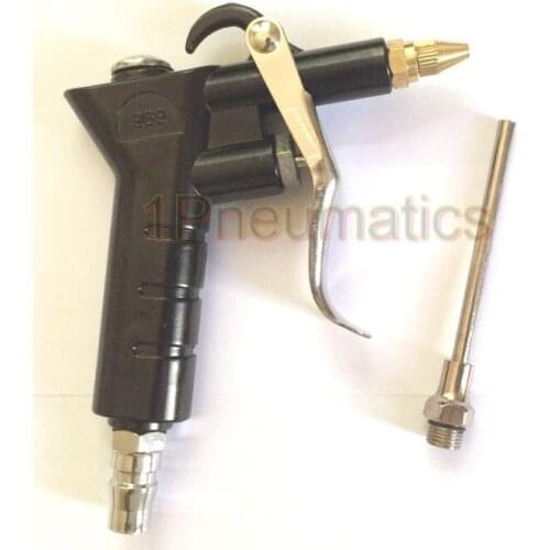 Free Shipping 2PCS/LOT Gray Metal Handle Straight Nozzle Air Duster Blow Gun Cleaner 989 w Extended Air Nozzle