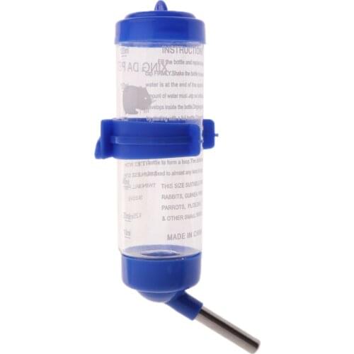 Kennel Cage Water Dispenser 125ML Pet Dog Water Bottle for Bunny Hamster