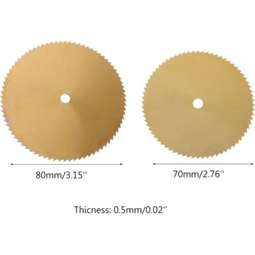 80mm HSS TI-coated Circular Saw Blade Metal Woodworking Plastic Cutting 6mm High Speed Steel Cutting Blade