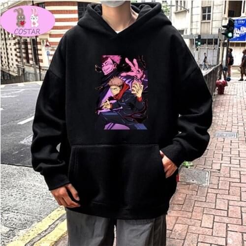 COSTAR Hot Anime Jujutsu Kaisen Ryomensukuna Itadori Yuji Printed Fashion Hoodies Pullover Harajuku Hooded Sweatershirt Unisex