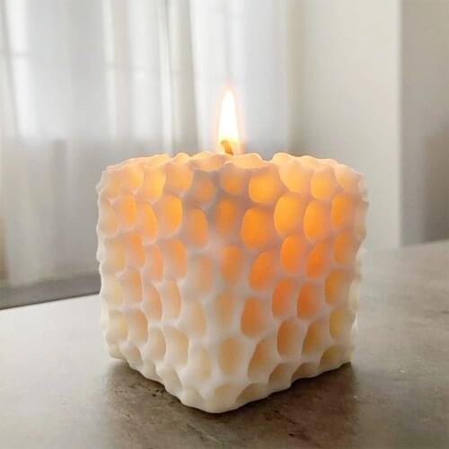 Honeycomb Shape Candle Silicone Molds for Candle Making Square Beeswax Candle Mold Aromatherapy Candle Soap Making Tools