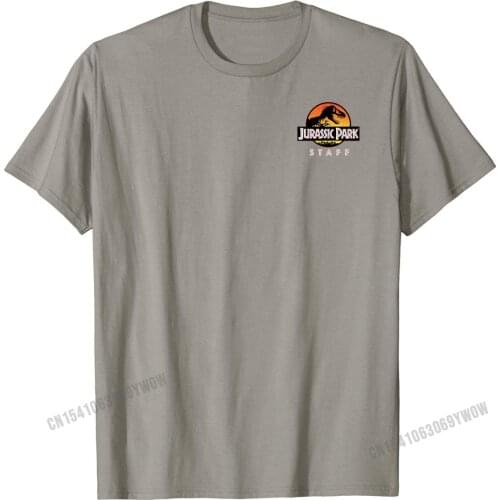 Jurassic Park Ranger Staff Uniform Graphic T-Shirt Custom Comics T Shirt Fitted Cotton Student T Shirts