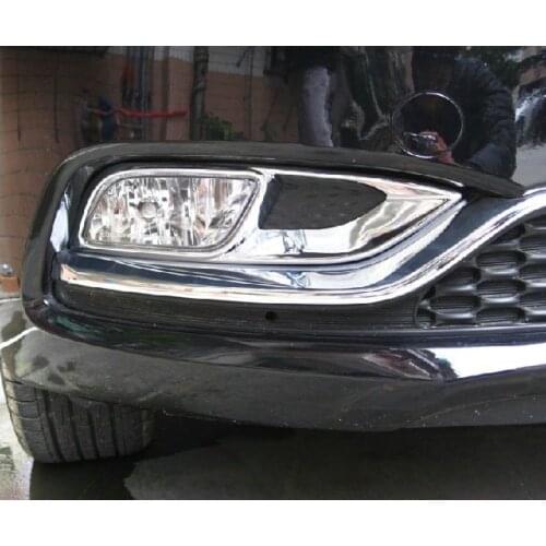 Hot ABS Chrome Front Fog light Lamp Cover Trim For KIA Cerato/K3 2013