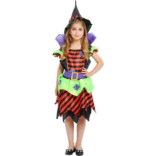 Best Selling Halloween Costumes Children Vicious Queen Costumes Girls Performance Horror Masquerade Fancy Stage Theme Party