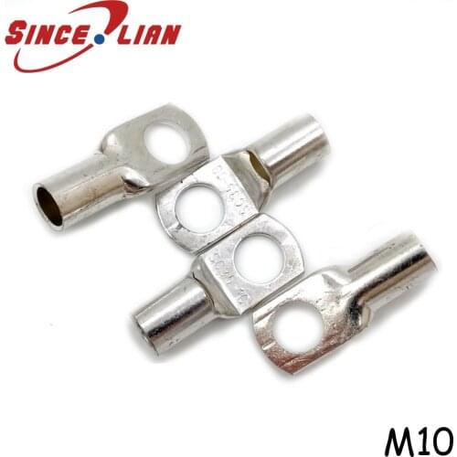 20 Pieces SC35-10 Tin Plated Copper Terminal Connector Block Short Copper Nose 35 Squares of Peek End Copper Wire Ear