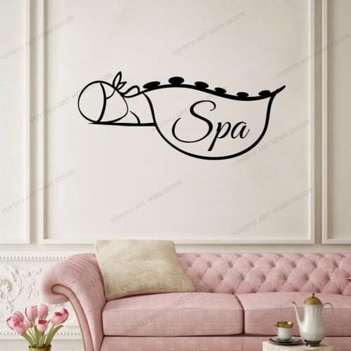 Beauty Salon Vinyl Decal Spa Center Massage Therapy Interior Decoration Vinyl Wall Stickers Art Wallpaper cx13