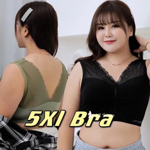 Plus Size Wrire Free Lace Underwear Tube Top Lingerie Onesie Bras for Women Black Sport Bra Brasieres Para Mujer 110kg wear