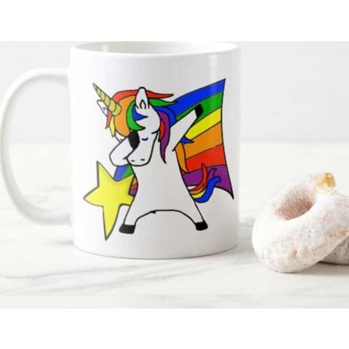 Dabbing Unicorn ersonalized Coffee Mugs - 11oz Ceramic Mug Birthday Gifts, Mothers Day Gifts, Fathers Day Gifts, Christmas Gi