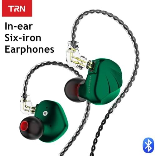 TRN VX Bluetooth Headphones In-ear Six-iron Earphones Mobile Phone Headset With Professional Wheat Heavy Bass Sports Earplugs