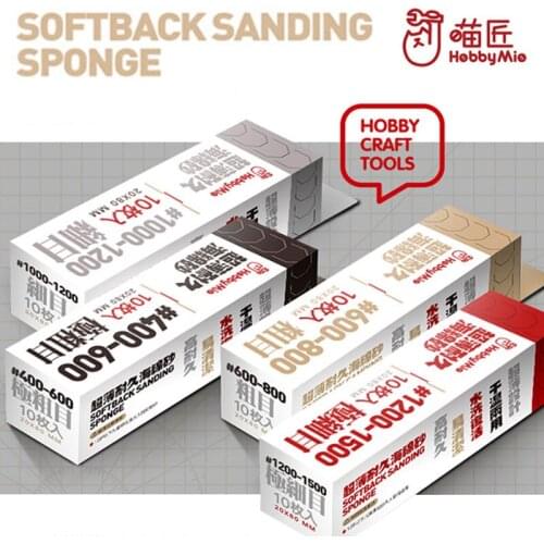 Meowsmith 2mm thick Sponge sandpaper Ultra durable Washed resurrection sponge sand Model hand polishing tool