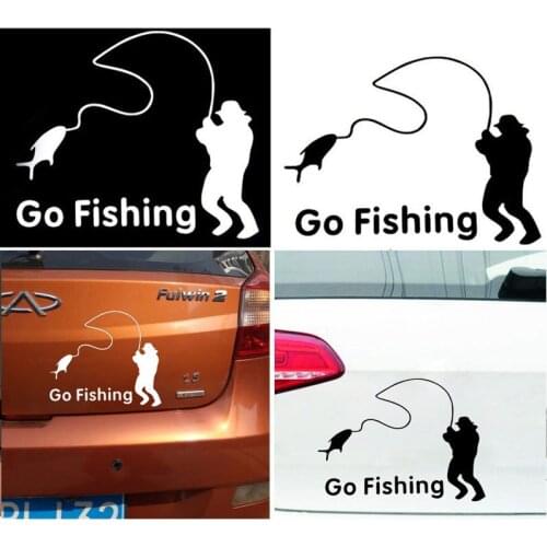 Car styling stickers go fishing car stickers decorative film for Suzuki SX4 SWIFT Alto Liane Grand Vitara Jimny SCross