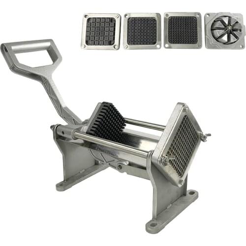 Stainless Steel Potato Cutter Fruit Vegetable Slicer French Fry Chopper Tool W/4 Blades