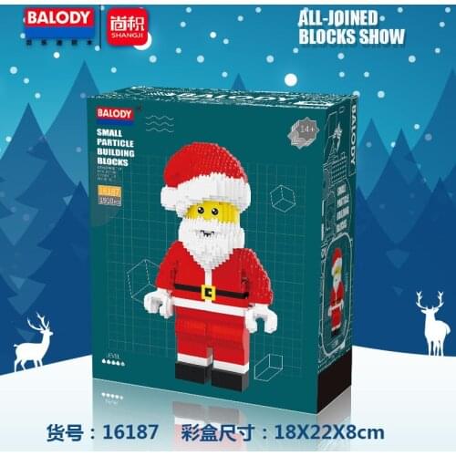2020 New 1910pcs Exquisite Gift Box Packaging Santa Claus Model Mini-diamond Particle Building Blocks Bricks Toys For Children