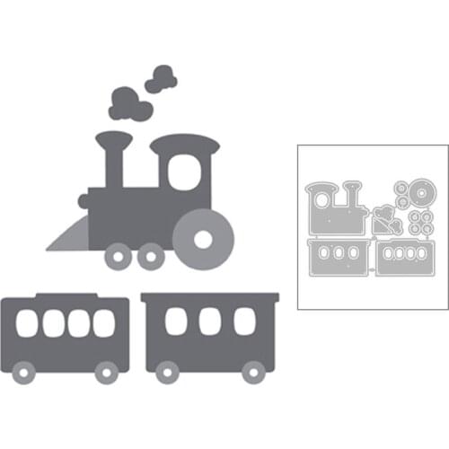 2020 New Cartoon Train Chimney Car and Smoke Cloud Metal Cutting Dies For DIY Greeting Card Album Scrapbooking Making No Stamps
