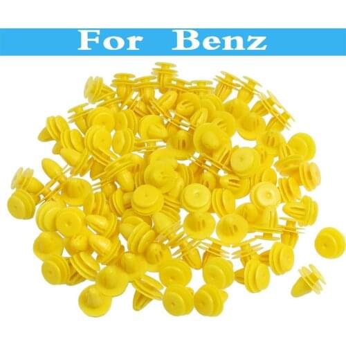 New 50pcs Yellow Plastic Rivets Retainer Car Styling Door Trim Clips For Benz S Glass Cla B E C Gla Cls Gle Glc A45 C63s Amg A