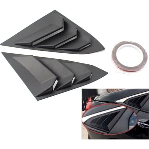 Fit for Honda Civic 2016-2018 Matte Black Vent 1/4 Quarter Window Louver Cover