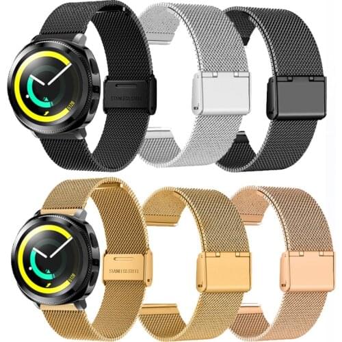 Milanese Watch band Strap For Samsung Galaxy Watch Active 2 46mm For Gear S3 Frontier 20mm 22mm Bracelet For Amazfit Bip/GTS 2