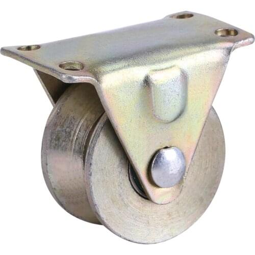 2pcs 2" V Type No-Noise And Smooth Operation Wheel Track Rail Bracket Sliding Gate Roller Steel Used In Range Of -40 ℃ -100