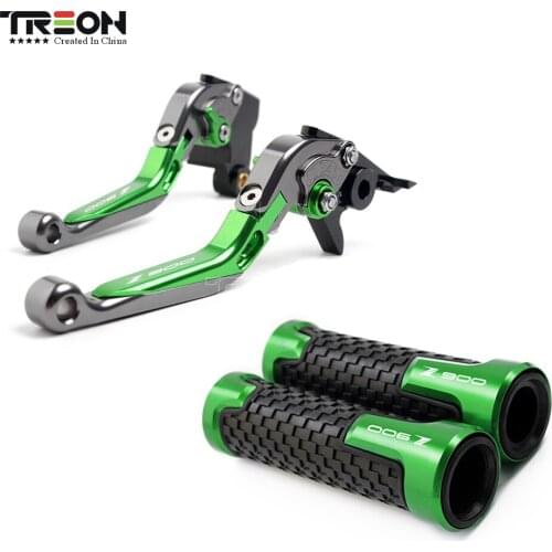 For Kawasaki Z 900 2017 2018 2019 CNC Aluminum Brake Clutch Levers Motorcycle Accessories 7/8" 22mm Handlebar Grip Logo Z900